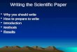 Writing the Scientific Paper