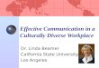 Effective Communication in a Culturally Diverse Workplace