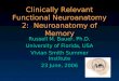 Clinically Relevant Functional Neuroanatomy 2:  Neuroanatomy of Memory
