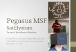 Pegasus MSF SatElysium Launch Readiness  Review