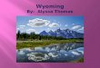 Wyoming By:  Alyssa Thomas