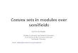 Convex sets  in  modules over semifields