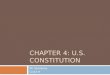 Chapter 4: U.S. Constitution