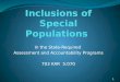 Inclusions of Special Populations