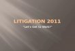 Litigation 2011