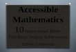 Accessible Mathematics 10  Instructional Shifts  That Raise Student Achievement Steven  Leinwand