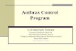 Anthrax Control Program