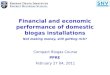 Financial and economic performance of domestic biogas installations
