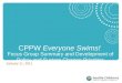 CPPW  Everyone Swims!  Focus Group Summary and Development of Policy and System Change Priorities
