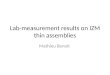 Lab-measurement results on IZM thin assemblies