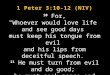 1 Peter 3:10-12 (NIV)