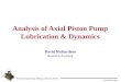 Analysis of Axial Piston Pump Lubrication & Dynamics