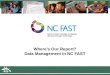 Where’s Our Report? Data Management in NC FAST