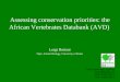 Assessing conservation priorities: the African Vertebrates Databank (AVD)