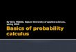 Basics  of  probability calculus