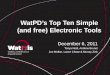 WatPD’s  Top Ten Simple (and free) Electronic Tools