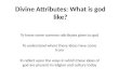 Divine Attributes: What is god like?