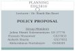 EDUCATIONAL  POLICY AND  PLANNING EDU5810