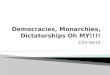 Democracies, Monarchies, Dictatorships Oh MY!!!!
