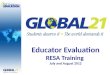 Educator Evaluation RESA Training  July and August 2012
