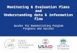 Monitoring & Evaluation Plans and Understanding data & information flow