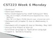 CST223 Week 6 Monday