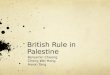 British Rule in Palestine