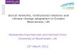 Social networks, institutional relations and climate change adaptation in Greater Manchester, UK