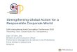 Strengthening Global Action for a Responsible Corporate World