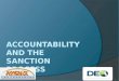 Accountability and the sanction process Part III