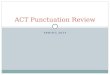 ACT  Punctuation Review
