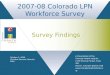 2007-08 Colorado LPN Workforce Survey