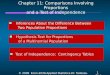 Chapter  11:  Comparisons Involving Proportions and a Test of Independence