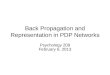 Back Propagation and Representation in PDP Networks