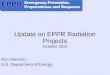 Update on EPPR Radiation Projects October 2012
