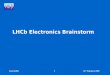 LHCb  Electronics Brainstorm