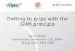 Getting to grips with the GIPA principle