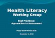 Health Literacy Working Group