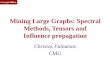 Mining Large Graphs: Spectral Methods, Tensors and Influence propagation