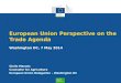 Giulio Menato Counselor for Agriculture European  Union Delegation – Washington DC