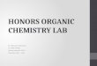 HONORS ORGANIC CHEMISTRY LAB