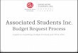 Associated Students Inc . Budget Request Process