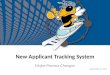 New Applicant Tracking System