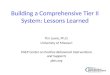 Building a Comprehensive Tier II System: Lessons Learned