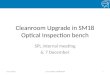 Cleanroom Upgrade in SM18 Optical Inspection bench