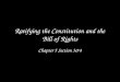 Ratifying the  Constitution and the Bill of Rights