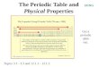 The Periodic Table and  Physical  Properties