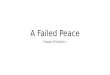 A Failed Peace