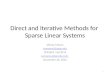 Direct and Iterative Methods for  Sparse Linear Systems