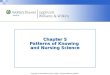 Chapter 5 Patterns of Knowing  and Nursing Science